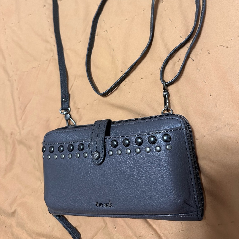 The Sak Charcoal Studded Crossbody Bag